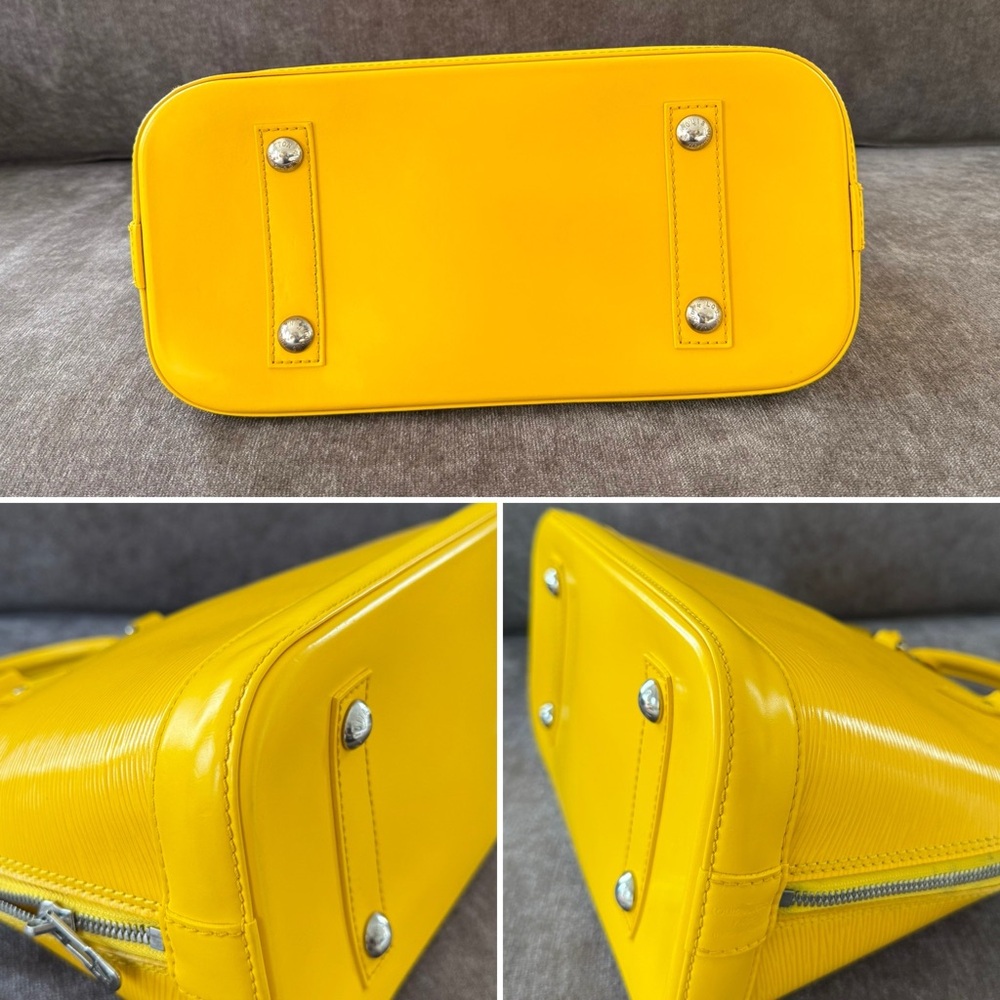 Authentic Louis Vuitton Alma PM Epi mimosa yellow leather handbag M40951 - Picture 10 of 16